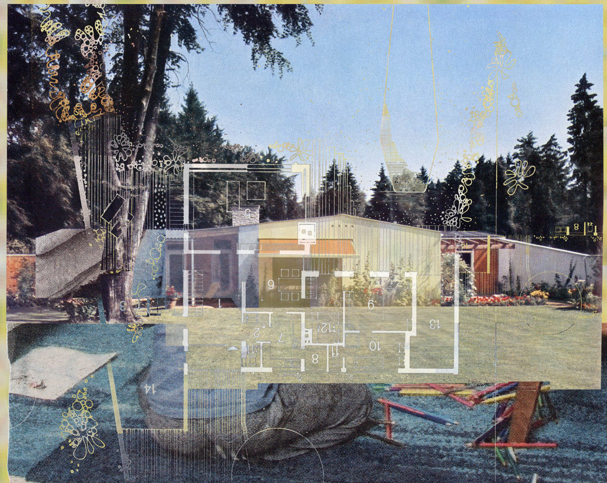 231 - Wim Bosch - Arrangement series__’White bungalow and lawn’