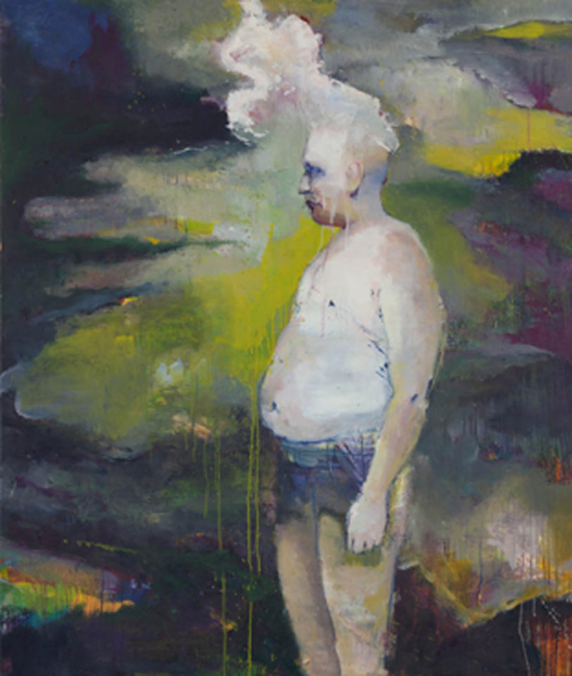 Casper Verborg fat man  130 x 110 cm olieverf op doek